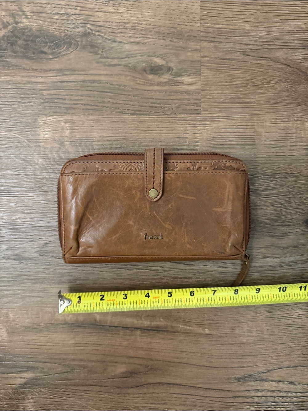 The Sak Brown Leather Zip-Around Wallet
